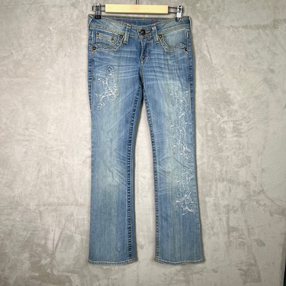 Ariat Ruby Jeans Womens 26 Short Blue Denim Bootcut Stretch Embroidered Pockets